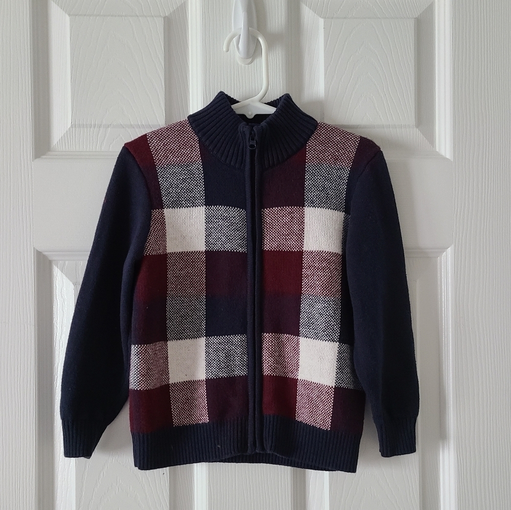 Janie and Jack Full Zip Knit Sweater